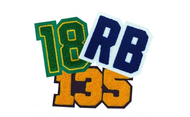 Numbers & Positions Patches chenille patches